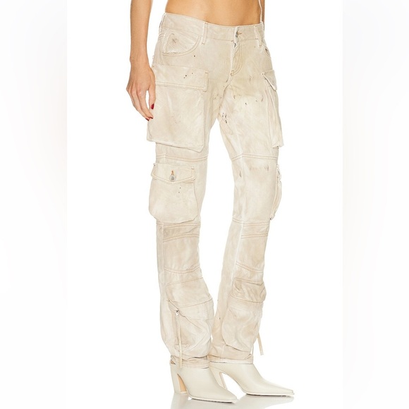 THE ATTICO Essie Long Pant in Natural Marble size 25 - Picture 4 of 10
